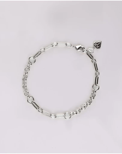 Wanderlust + Co - Mixed Chain Silver Bracelet