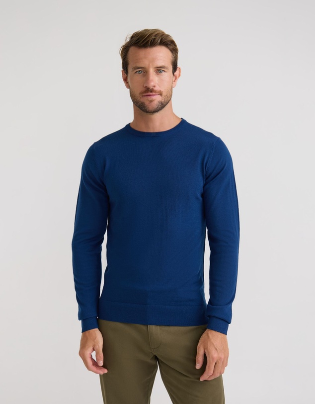 Oxford - Crew Neck Pure Wool Pullover