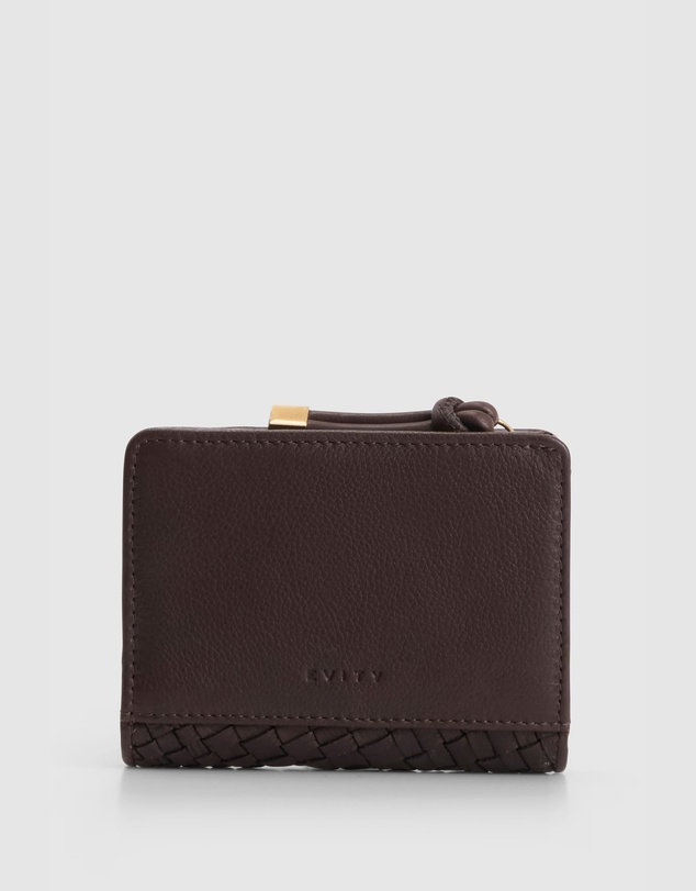 Evity - Kaia Leather Weave Small Wallet