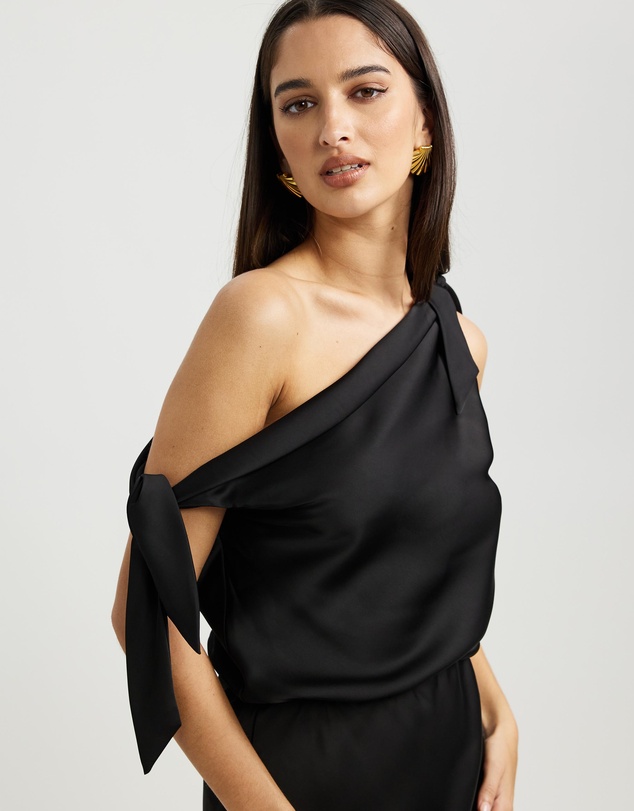 Dazie - Heavenly One Shoulder Maxi Dress