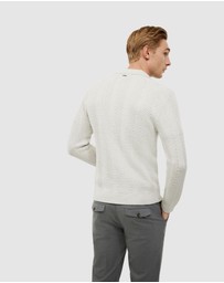 Politix - Herringbone Long Sleeve Trophy Neck Knit