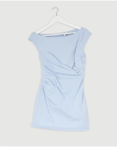 Revibe - Repaired Shona Joy Campbell Off Shoulder Mini Dress - AU 8