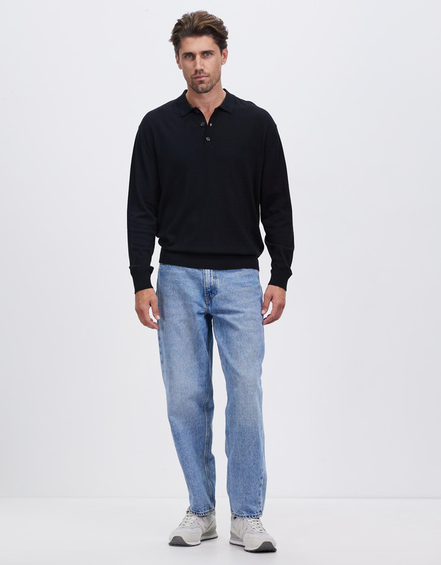Assembly Label - Oscar Long Sleeve Knit Polo