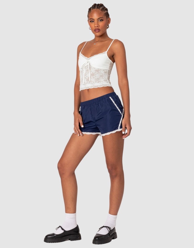 EDIKTED - Cami Sheer Lace Tank Top