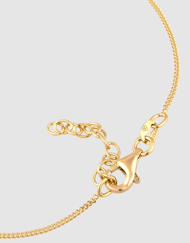 Elli Jewelry - Bracelet Crystal 925 Sterling Silver Gold-Plated