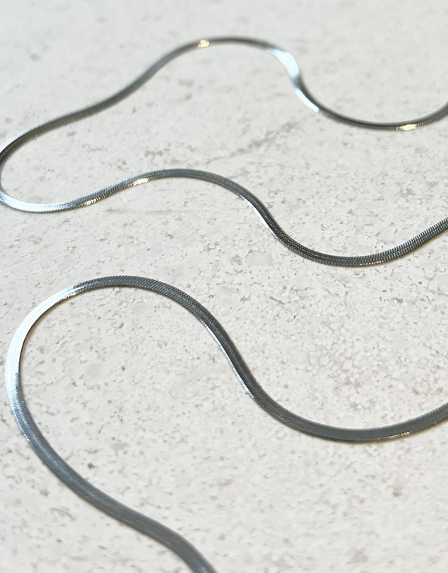 SAINT VALENTINE - Sphinx 2mm Snake Chain Necklace - Silver
