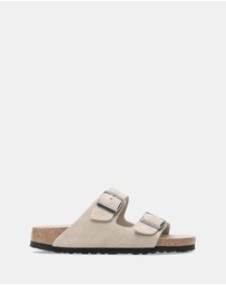 Birkenstock - Arizona SFB Tonal Footbed Suede Leather Regular - Men's
