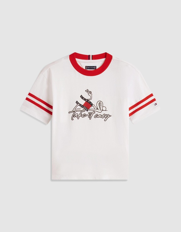 Tommy Hilfiger - Wavy Flag Graphic T-Shirt And Sweat Shorts Set - Kids