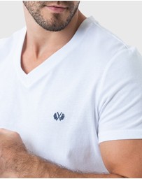 Coast Clothing - V Neck Essential Tee in White