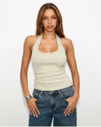 Dazie - Eliza Eyelet Halter Top