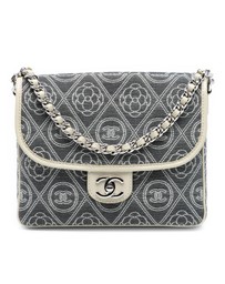 Pre-Loved by Azura Reborn - Pre-Loved Camellia Printed Canvas Double Side Flap