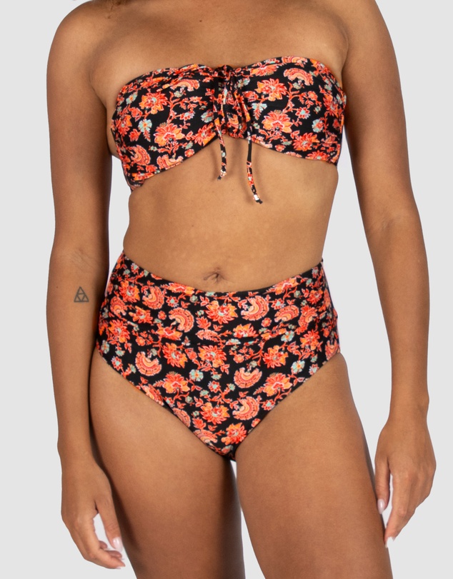 Baku Swimwear - Flamenco Gathered High Waist Bikini Bottom