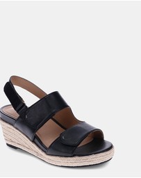 Mia Vita - Deanne Wedge Sandal - Black