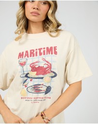 All About Eve - Maritime Relaxed Tee Vanilla