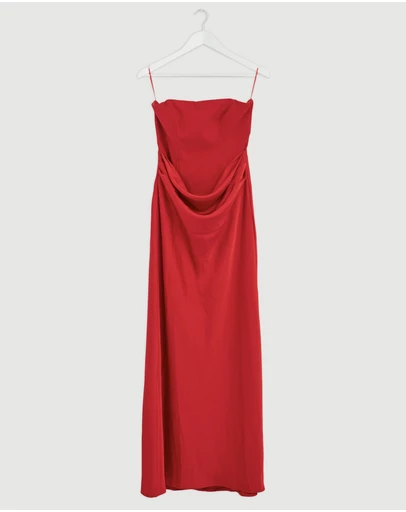Revibe - Repaired CHANCERY Ayla Corset Drape Maxi Dress - AU 10