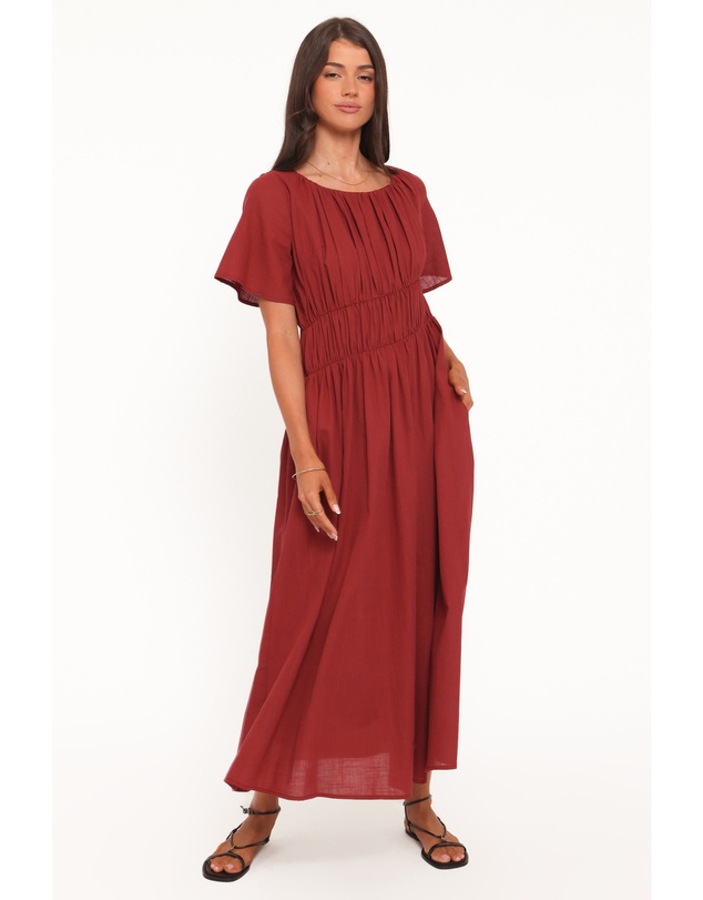 Petal & Pup - Harlen Maxi Dress - Deep Red