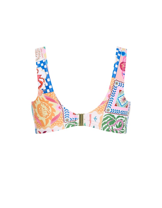 City Chic - Positano Print Underwire Bikini Top