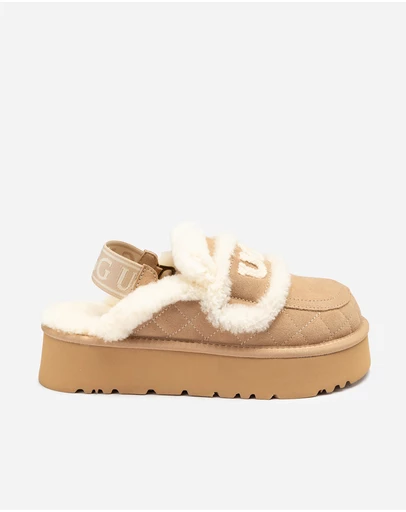 Ozwear Connection Uggs - Ugg Violet Matelassé Shearling Platform Slipper (Detachable Feature)