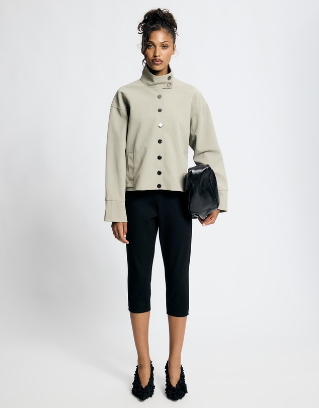 Lover - Lucinda Suede Look Funnel Neck Jacket