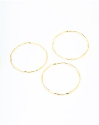 Lovisa - Gold Plated Twist Bangles 3-Pack