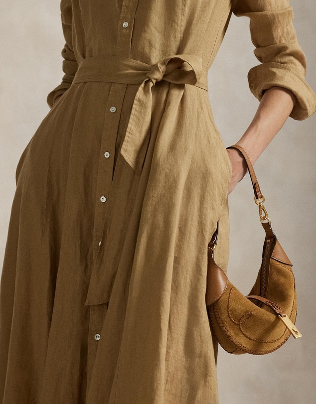 Polo Ralph Lauren - Belted Linen A-Line Shirtdress