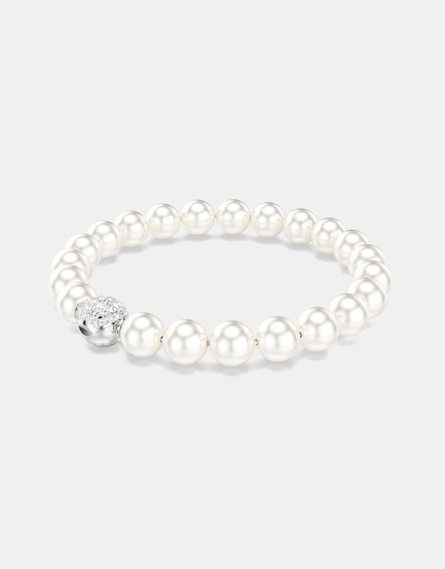 Swarovski - Matrix Bracelet, Crystal Pearl, White, Rhodium Plated