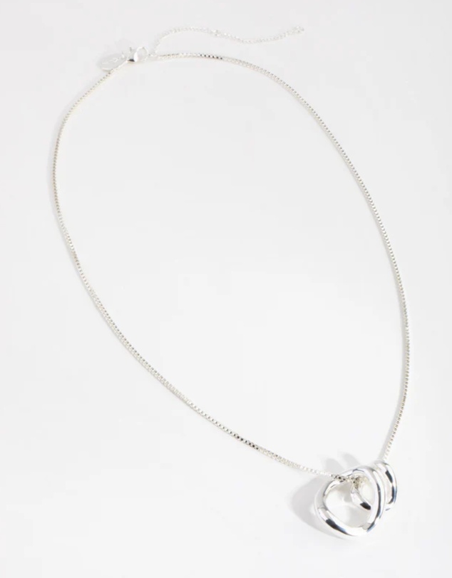 Lovisa - Silver Plated Swirl Pendant Necklace