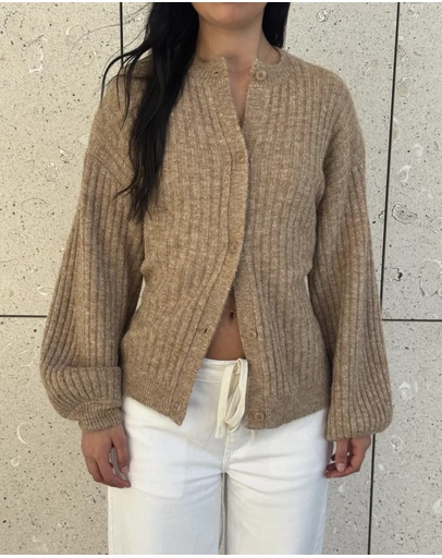 Dazie - Last Call Cinched Knit Cardigan