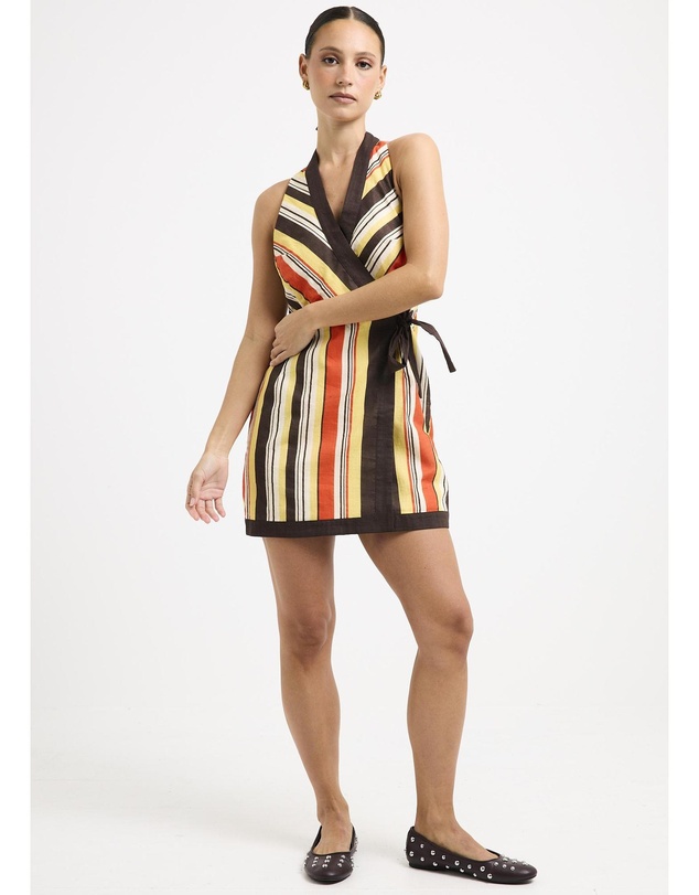 Subtitled - Abilene Halter Wrap Mini Dress
