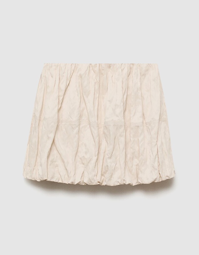 M.N.G - Creased-Effect Balloon Skirt