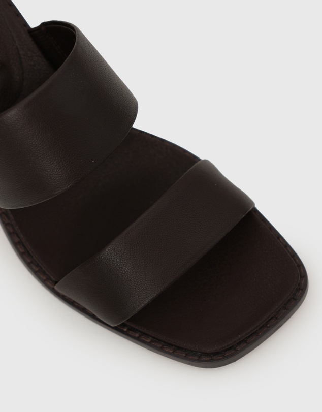 Betts - Wider Fit Prince Leather Block Heel Mules