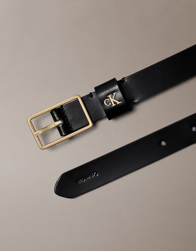 Calvin Klein - Full Grain Leather Logo Belt