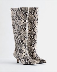 & Other Stories - Kitten Heel Leather Knee Boots