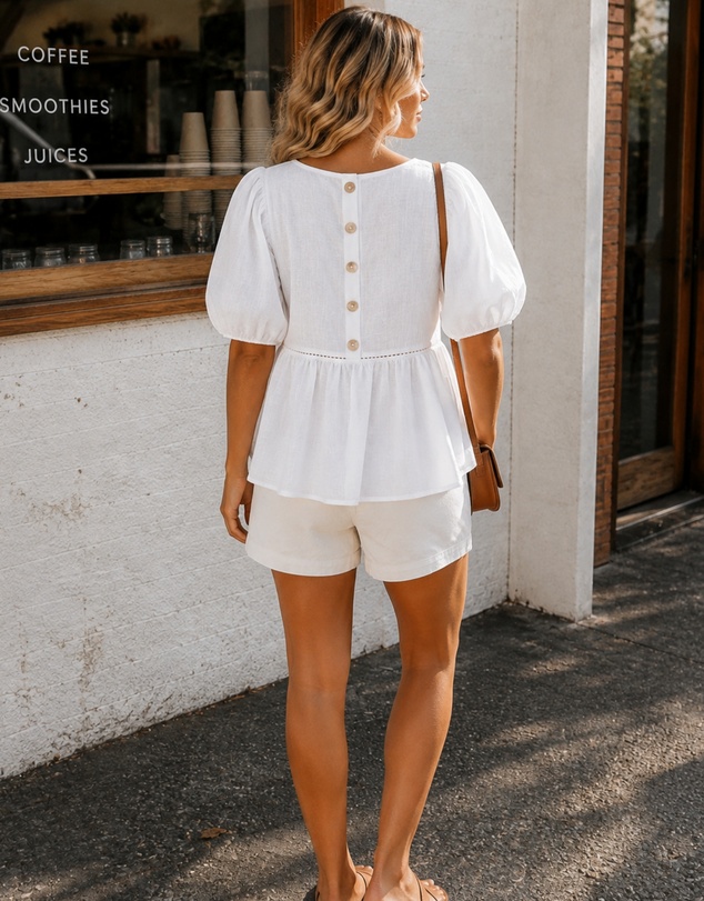 Esther & Co - Tonya Top - White