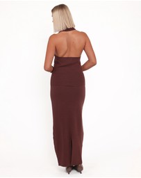 Petal & Pup - Halley Knit Halter Skirt Set - Brown
