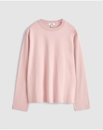 COS - Relaxed Jersey Interlock LS T-Shirt