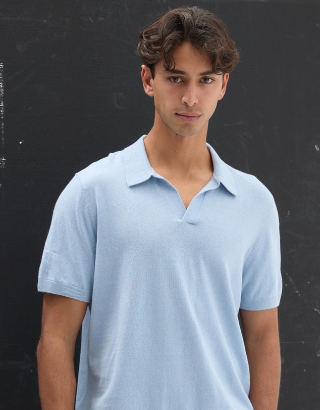 AERE - Linen Blend Knit Polo