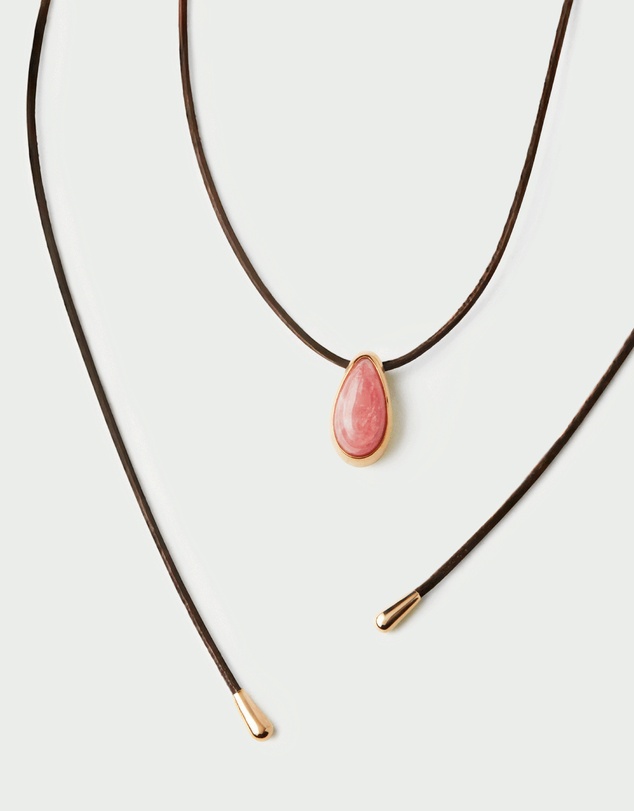PDPAOLA - Rhodochrosite Luna Cord Necklace