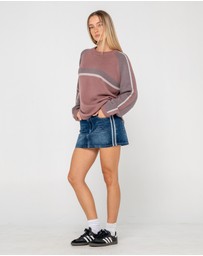 Rusty - White Lines Two Crew Neck Knit