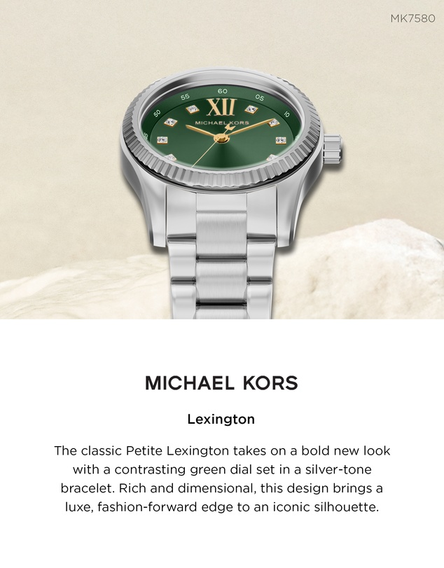 Michael Kors - Lexington Silver Tone Analogue Watch