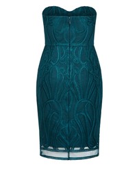 City Chic - Plus size Antonia Strapless Midi Dress - emerald