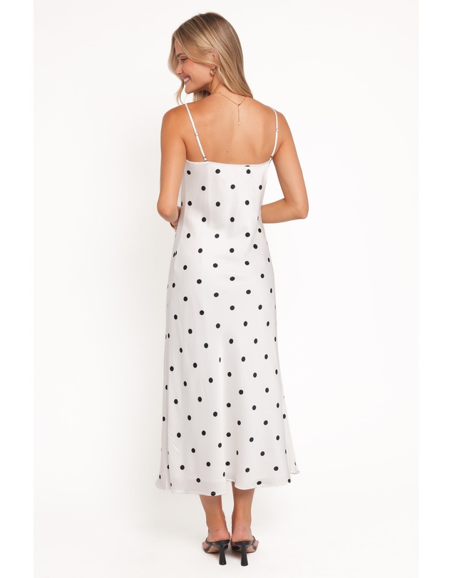 Petal & Pup - Jamila Midi Dress - White Polka Dot