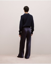 Trenery - Satin Bias Cut Pant in Night Sky