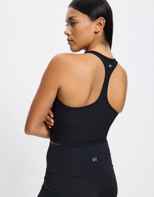 AVE Active - Ribbed Racer Crop Tank