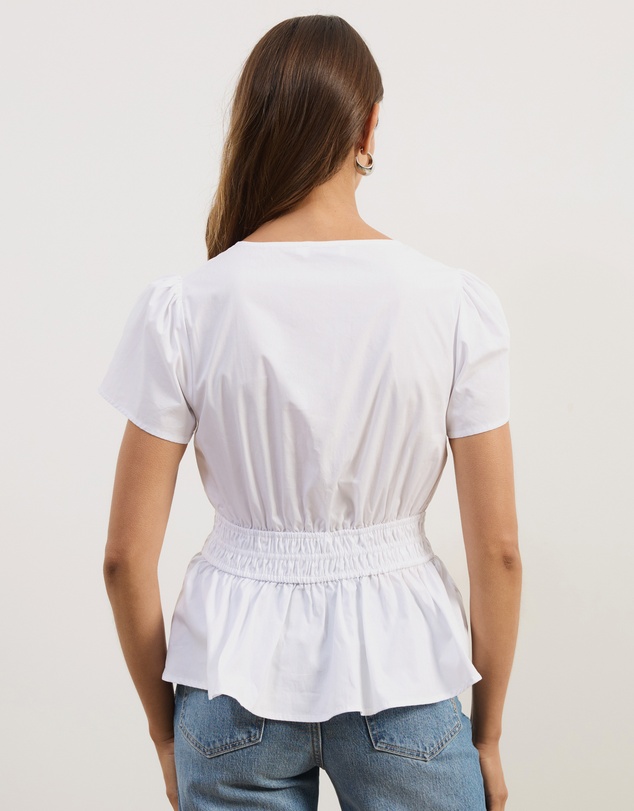 Atmos&Here - Lana Cotton Shirred Top