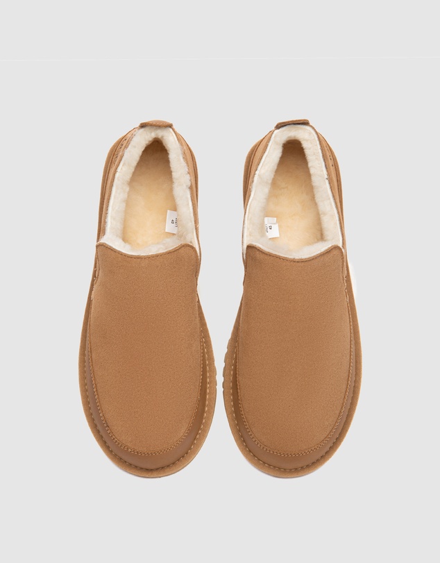EVERAU - Australian Shepherd Ugg Frozark Cow Suede Upper Loafer Oxfords Flats
