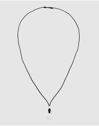 Kuzzoi - ICONIC EXCLUSIVE - Necklace Male Circle Nylon Chain 925 Sterling Silver
