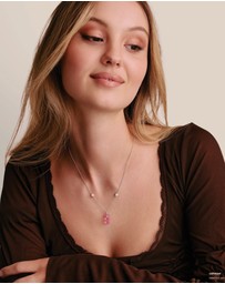 THOMAS SABO - THOMAS SABO Necklace with pink goldbears pendant & freshwater pearl