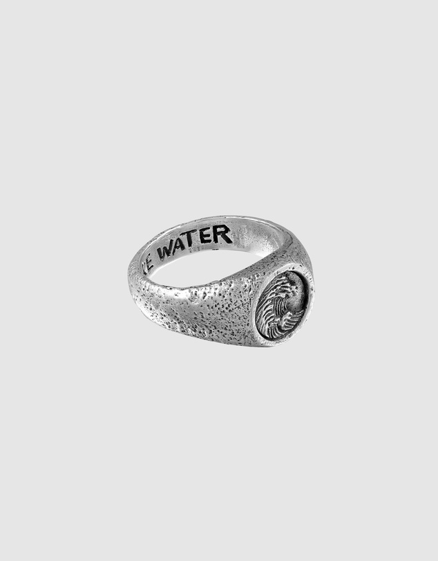 Haze & Glory - ICONIC EXCLUSIVE - Be Like Water Signet Ring in Oxidised 925 Silver