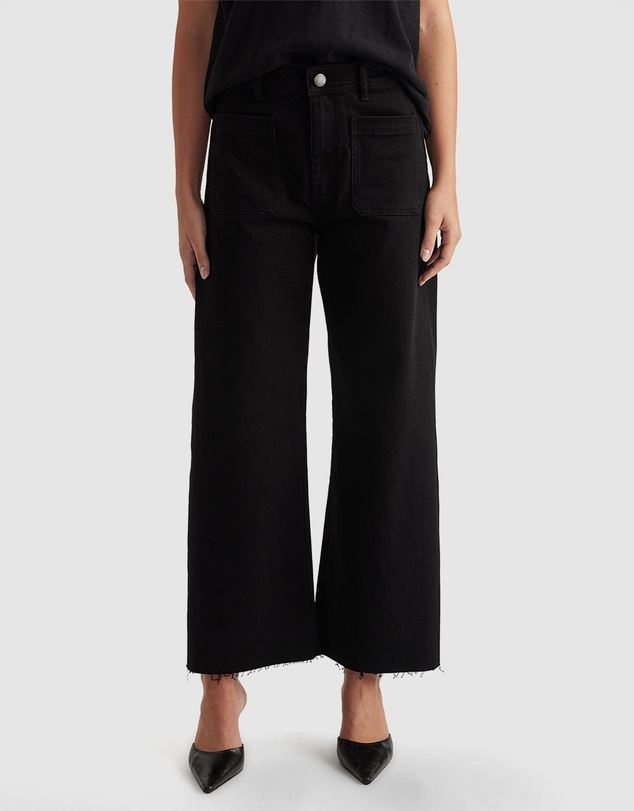 Decjuba - Darcy Cropped Wide Leg Jeans